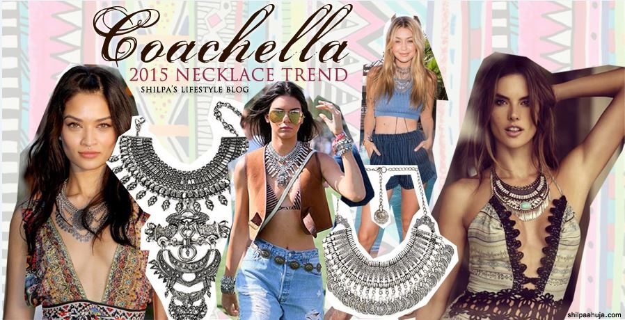 silver bib statement necklace designer coachella 2015 fashion style look gigi hadid alessandra ambrosio kendall jenner trend 2