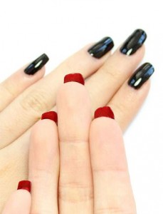 nails 2016 nail art trends fall 2015 winter louboutin pink backside underside under black manicure design ideas red black
