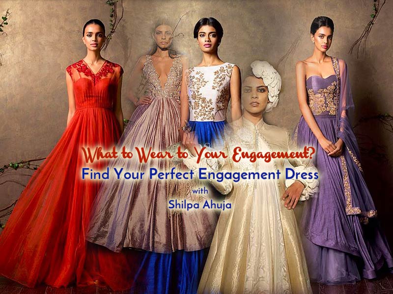top designer indian engagement dresses for brides gowns lehengas best 2016 spring winter latest