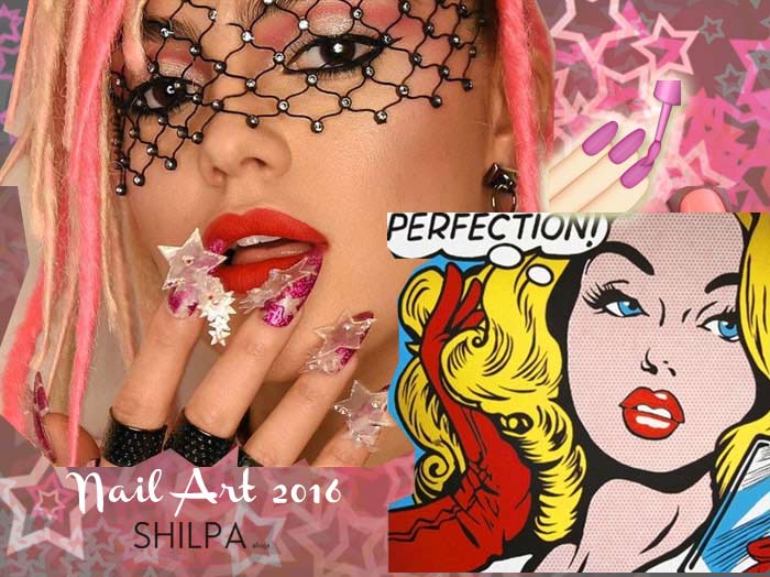 latest-nail-art-trends-spring-summer-2016-stars-pink-3d-outside-big-statement