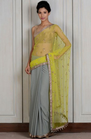 latest-saree-trends-2016-designs-designer-sheer-opaque-mint-gree-manish-malhotra