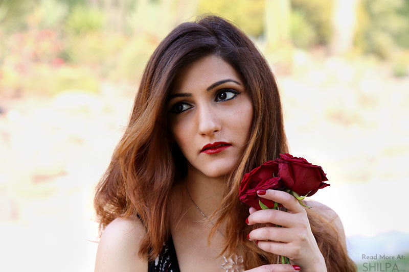 shilpa-ahuja-red-rose-spring-makeup-lipstick-eye-blogger-look