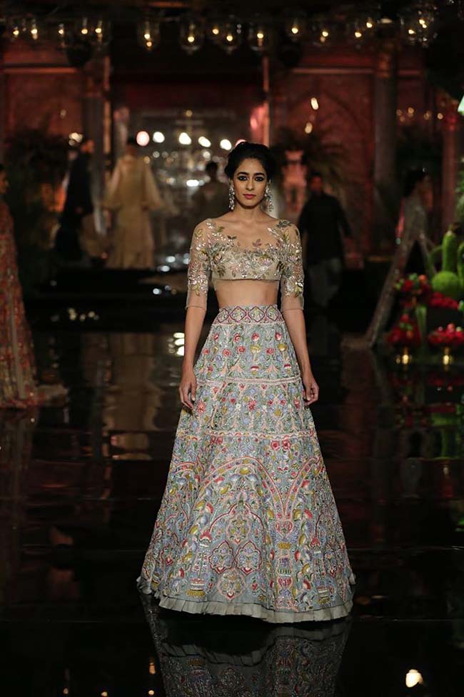 manish malhotra white blue lehenga | Bridal lehenga collection, Indian  wedding dress, Bridal wear