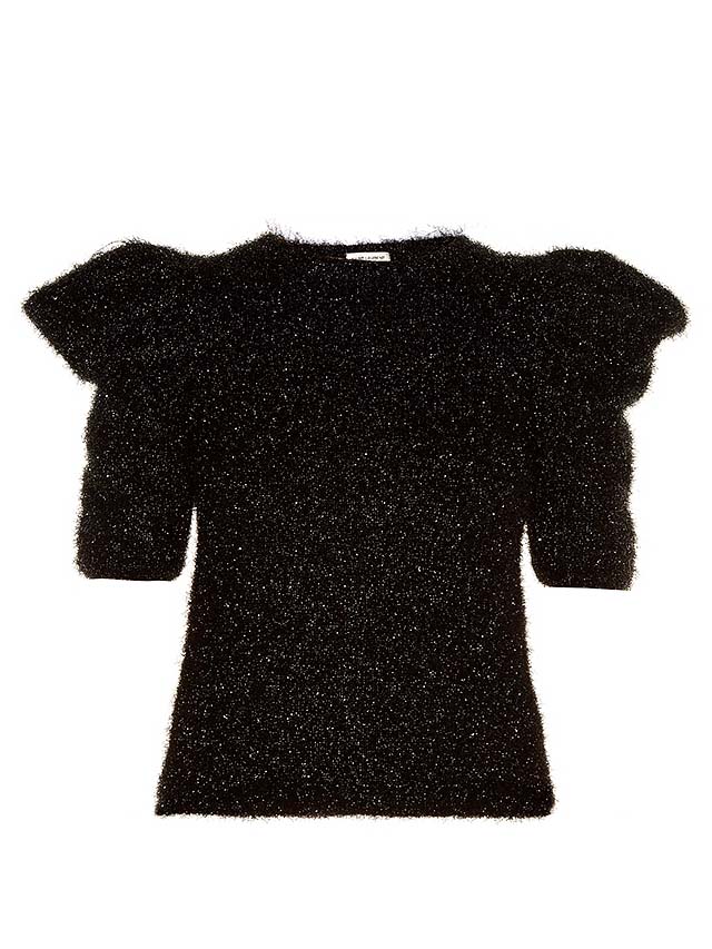 best-trends-sweaters-2017-latest-saint-laurent-black-puffed-sleeves