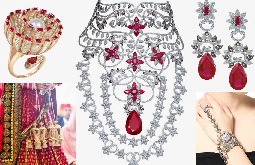 best-indian-bridal-jewelry-wedding-red-with-diamonds-winter-2017