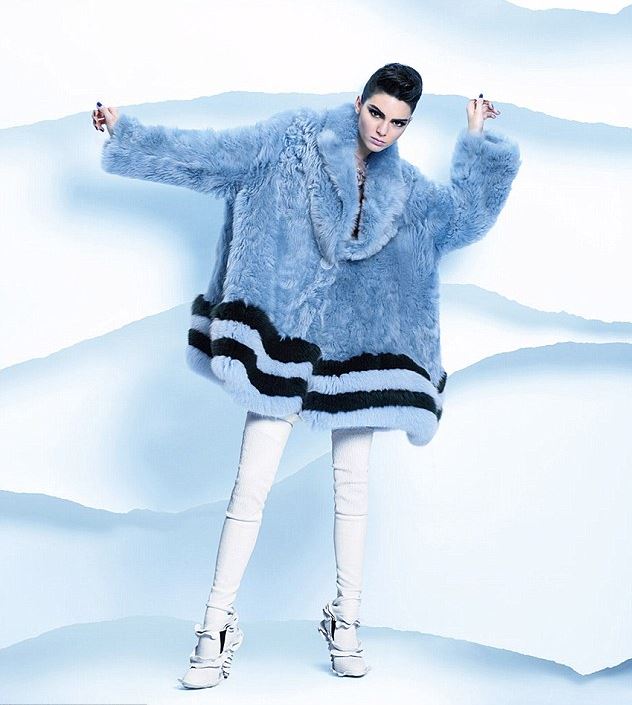 fendi fur campaign kendall jenner winter 2016 blue coat pic