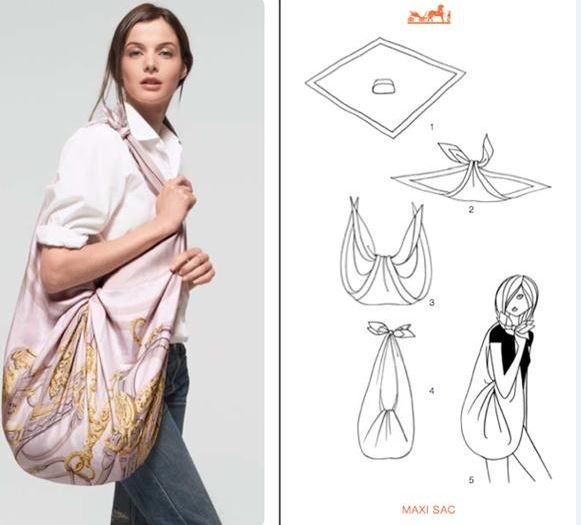 hermes different ways to use scarves bag accessory beautiful unique style