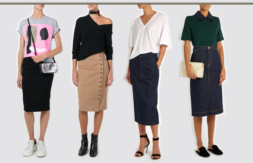 tee-tops-to-wear-with-a-pencil-skirt-poloneck-shortsleeves-longsleeves-white-green-graphic-fashion-trend