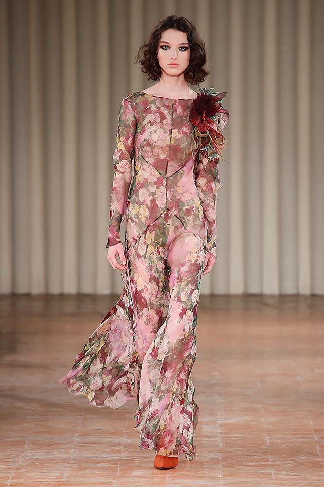 Alberta ferretti fw17 rtw fall winter 2017 18 collection 29 floral printed