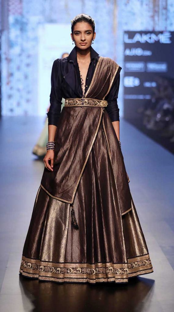 Tarun-Tahiliani-collection-lakme-fashion-week-summer-resort-2017 (4)-lehenga-shirt-indo-western-dress-wedding