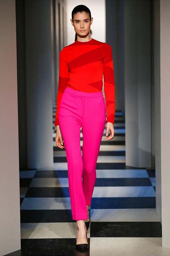 oscar-de-la-renta-fall-winter-2017-fw17-collection-24-pink-pant-orange-top