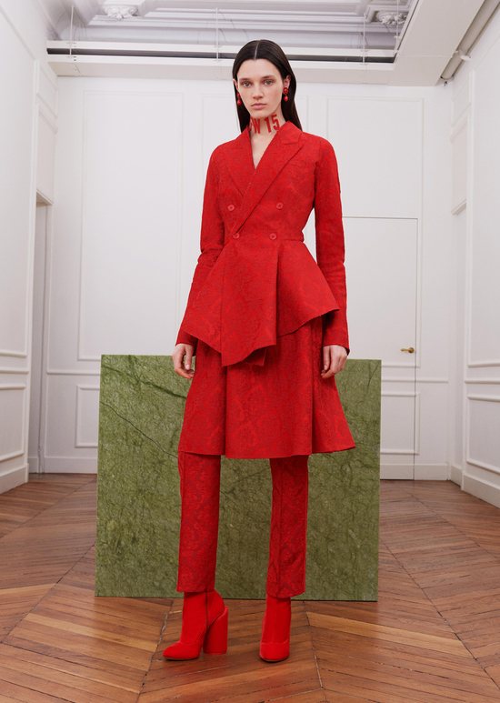 givenchy-fw17-rtw-fall-winter-2017-18-collection-all-red-outfit (15)-suit-dress