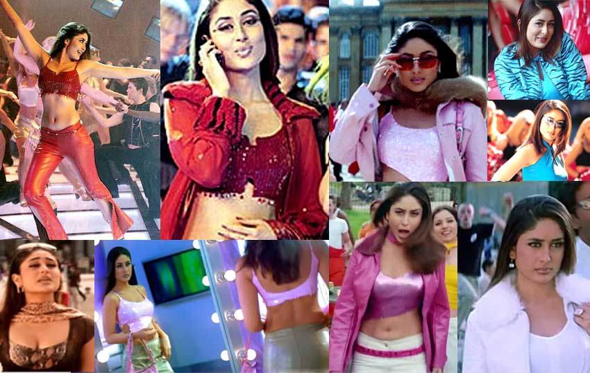 female bollywood fashionable characters kareena kapoor kabhi khushi kabhi gham minis backless leather jacket