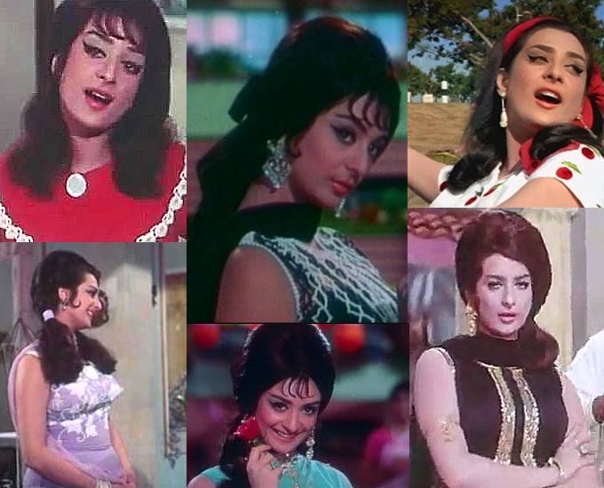 Fashionable Movie Characters-saira-banu-padosan-bindu-winged-liner-fashionable-movie-characters-bollywood