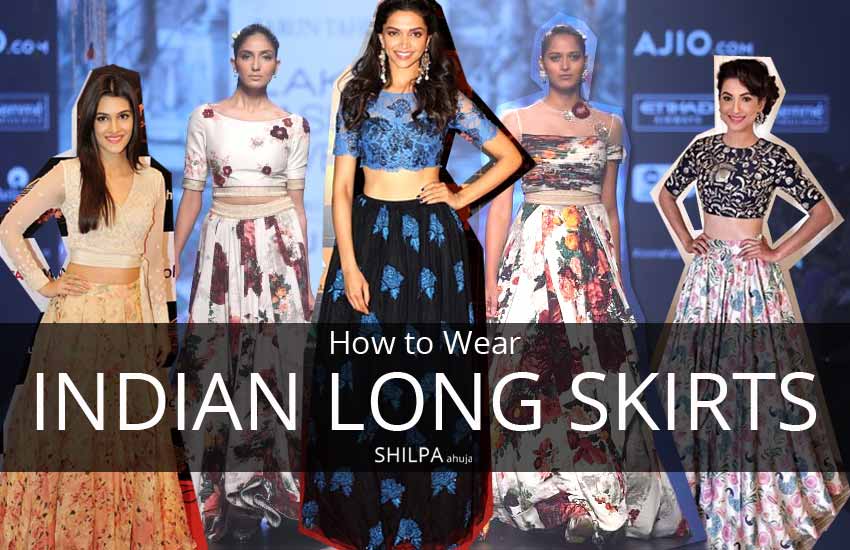 indian long skirts-indian-skirts-long-deepika-padukone-crop-top-blouse-floral