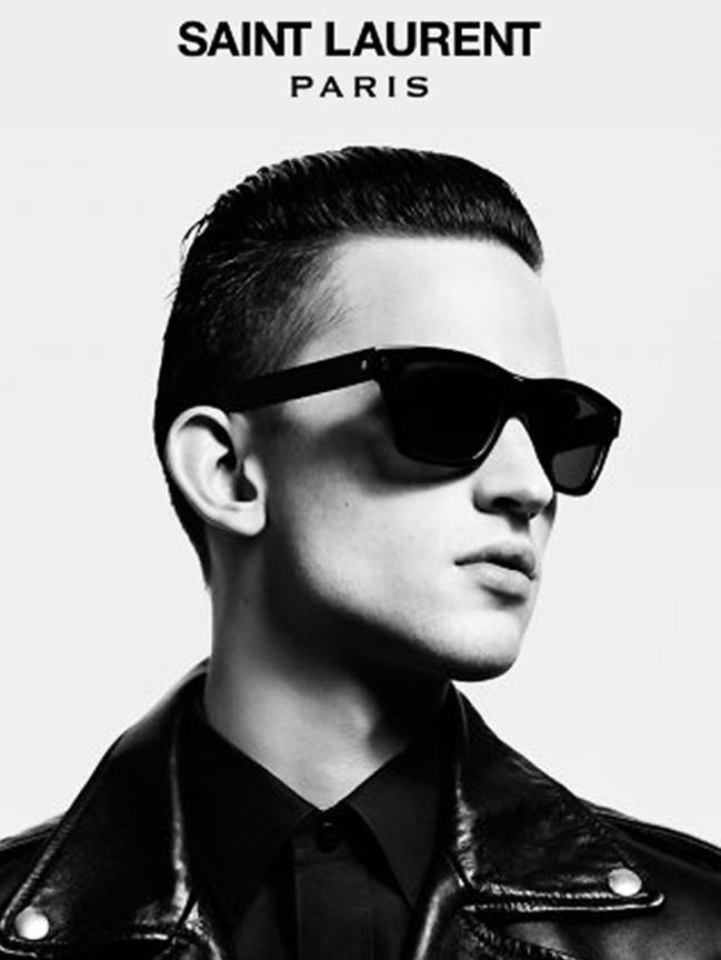 Saint Laurent Men's Metal Flush-Lens Brow-Bar Sunglasses, Black Pattern |  Neiman Marcus