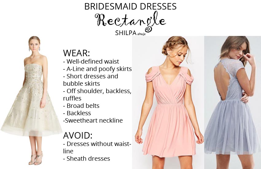 Choosing bridesmaid dresses shop for different body types