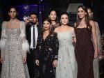 Designers Falguni and Shane Peacock-Farah Khan-Preity Zinta-Ujwala-Raut-models-Lakme Fashion-Week-WF17