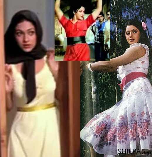 80s-bollywood-fashion-belted-midi-dresses-hema-malini-sri-devi-ghar-aur-sansar-sri-devi