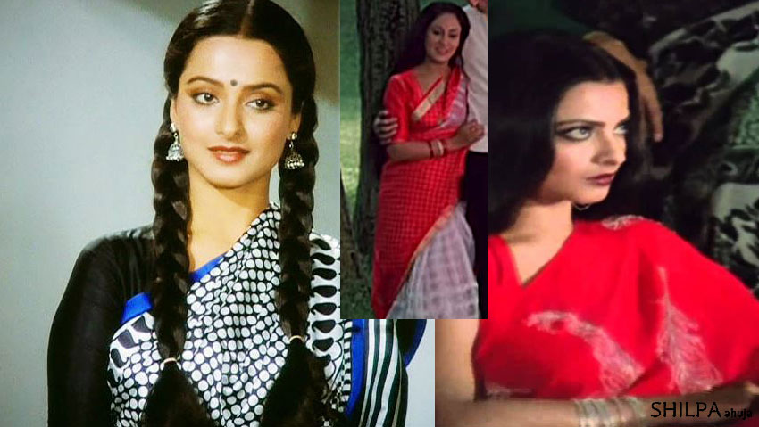 80s-bollywood-fashion-printed-saree-rekha-style