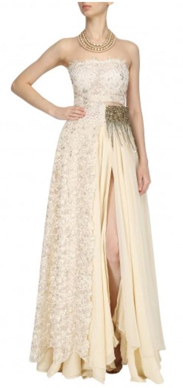 top-indian-best-friend-wedding-fashion-outfit-guide-ideas-slit-gown-strapless