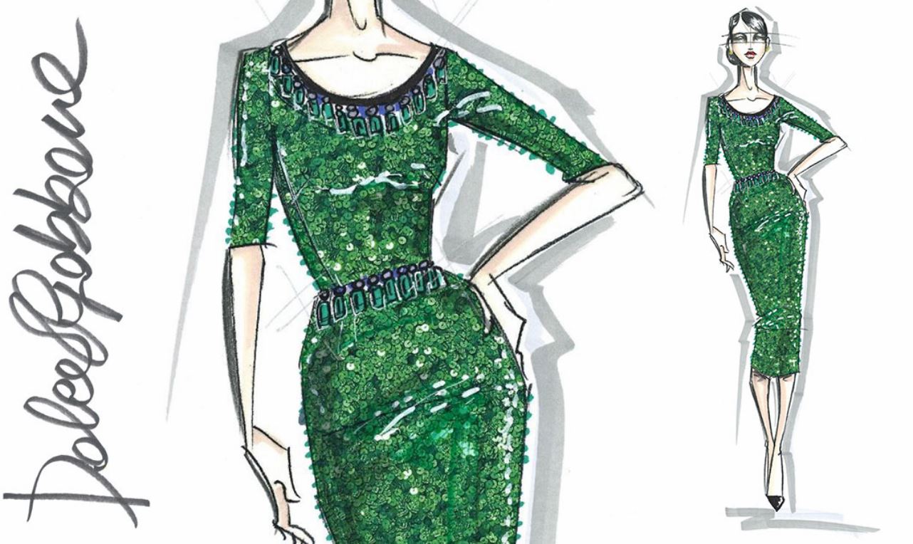 fashion design sketches-dolce-gabbana-designing-dress