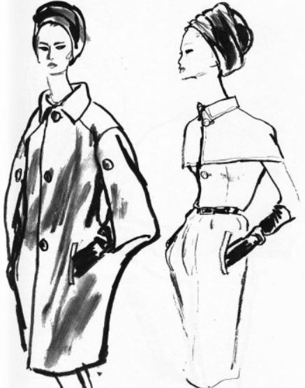 fashion design sketches-givenchy-designing-outerwear