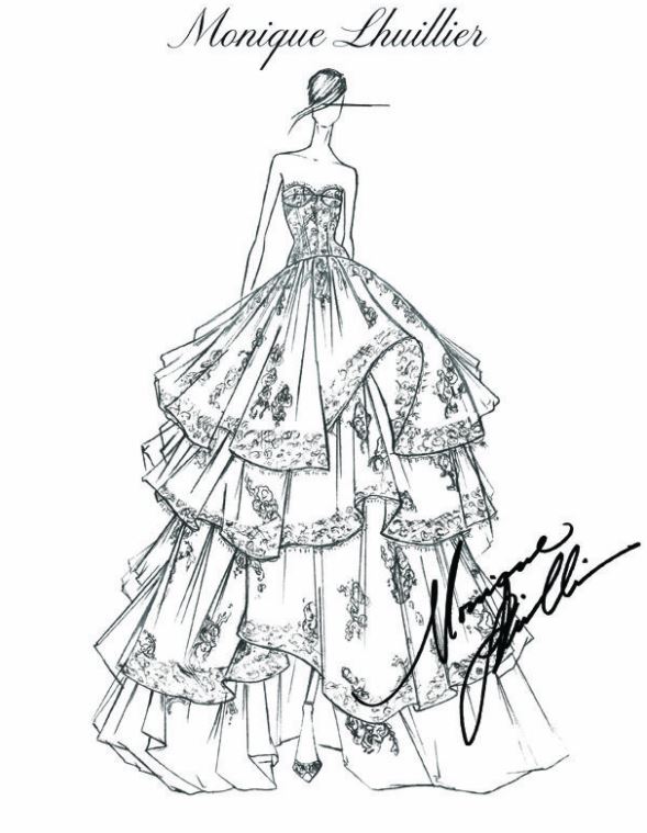 monique-lhuillier-fashion design sketches-designing-evening-gown