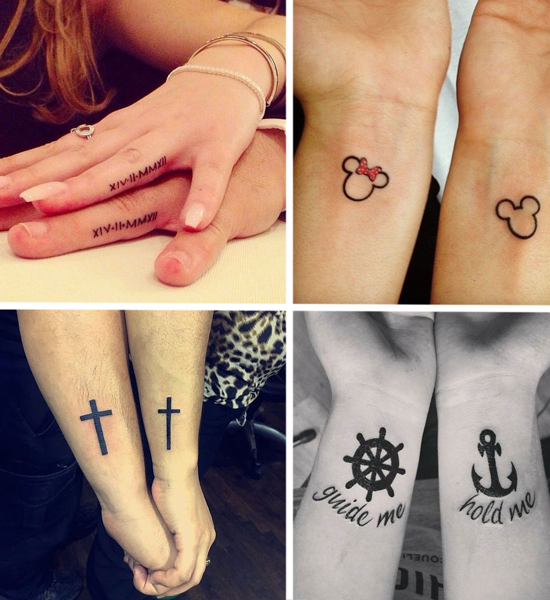 husband-wife-tattoos-mickey-miine-wheel-anchor-latest-ideas