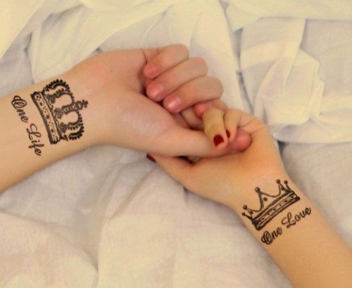 Her King His queen tattoos | Queen tattoo, King tattoos, King queen tattoo