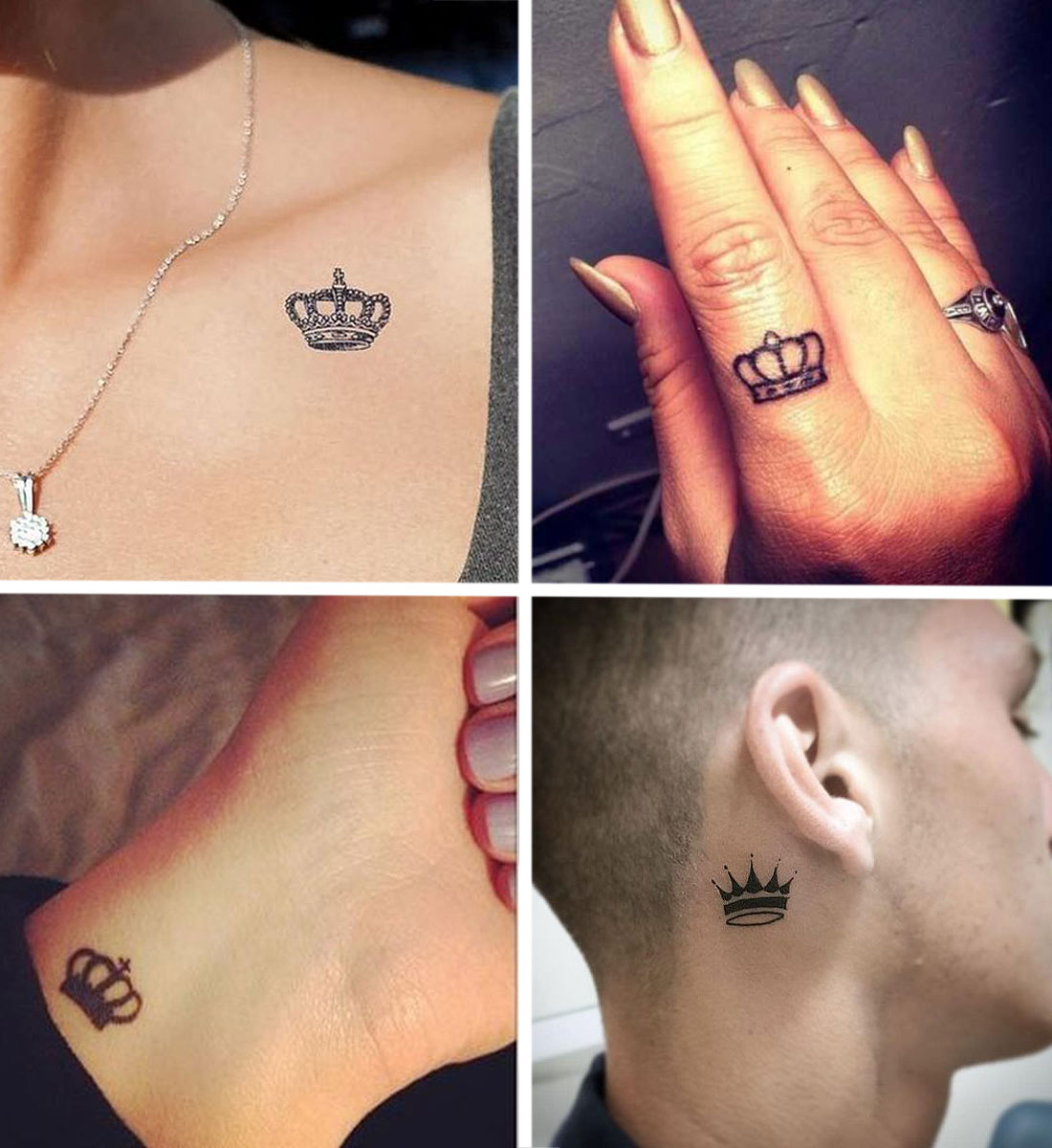 simple small crown tattoos subtle couple tattoo ideas