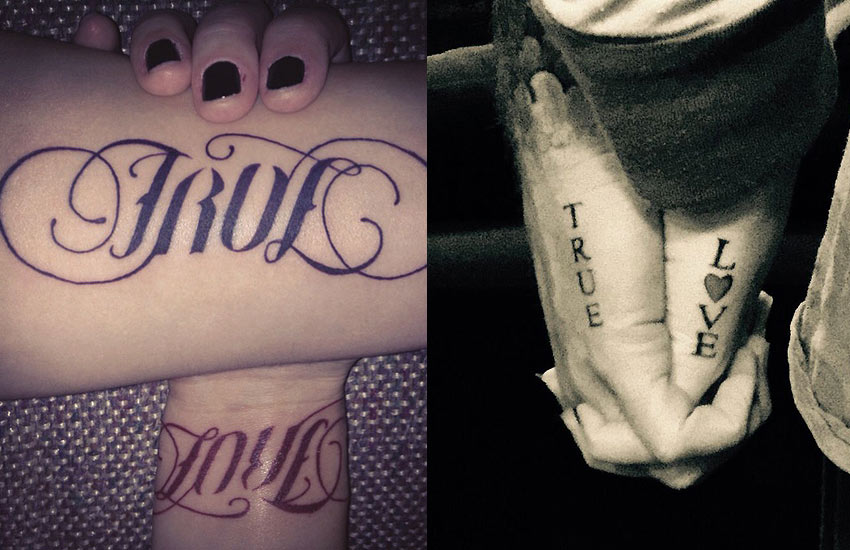 true love couple tattoos king queen tattoo ideas