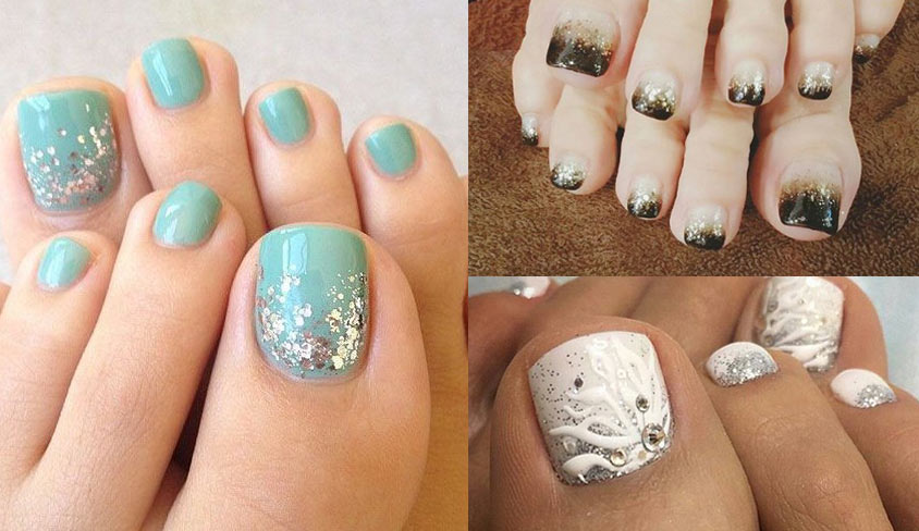 glitter-pedicure-design-trends-ideas-2018