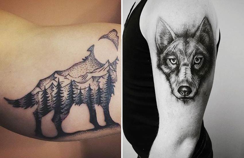wolf tattoo design Stock Vector | Adobe Stock