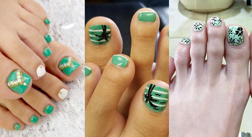 mint-toe-nails-designs-nailart-summer-2018