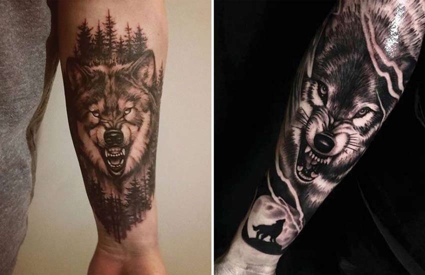 Wolf tattoos, Wolf tattoo design, Negative space tattoo