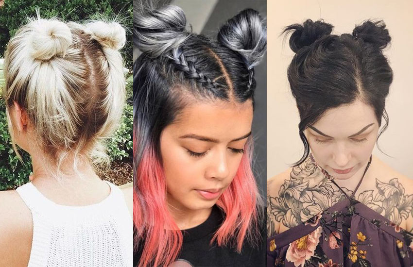 double-buns-hairstyle-short-hair-braided-bangs-how-to-style