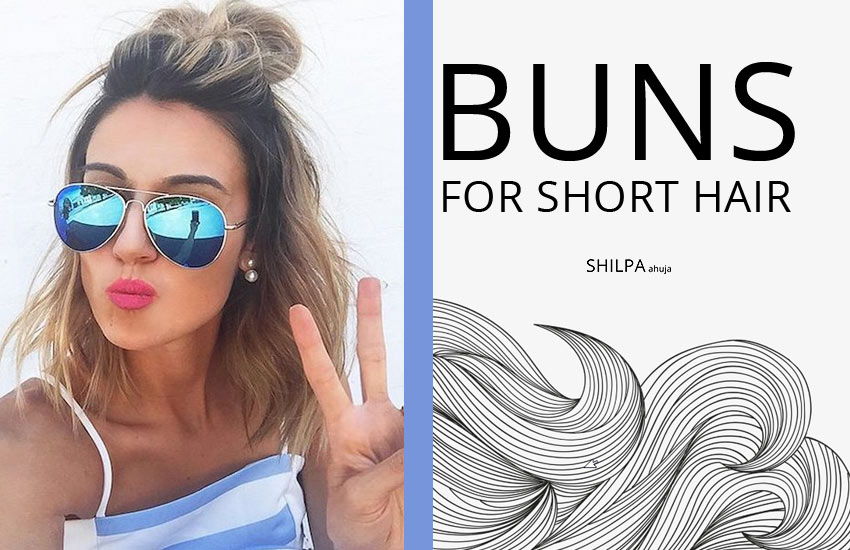 how-to-do-a-bun-with-short-hair-trends-top-knot-buns-style-fashion-messy-hair