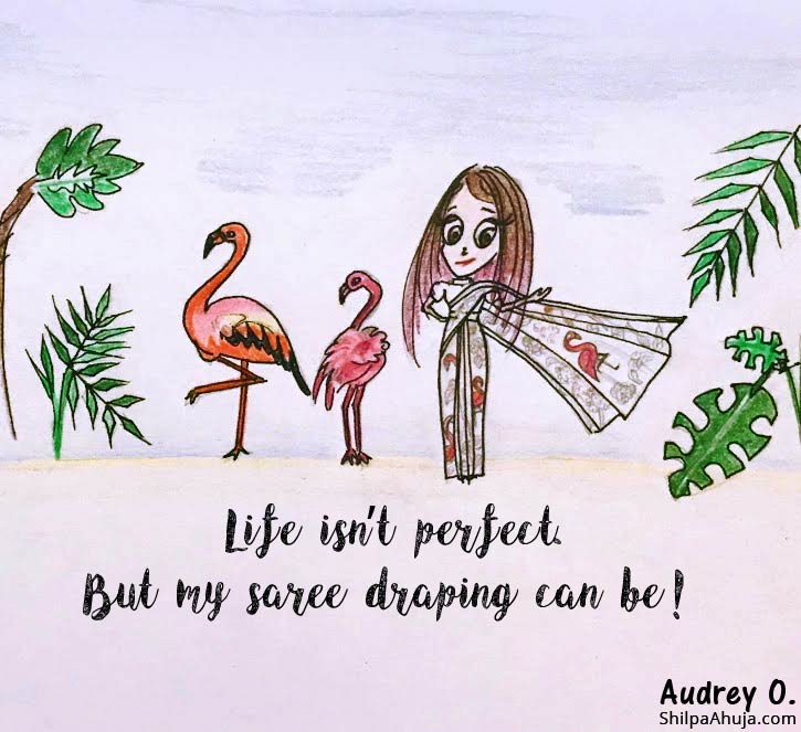 audrey o flamingo saree quotes for instagram sassy witty