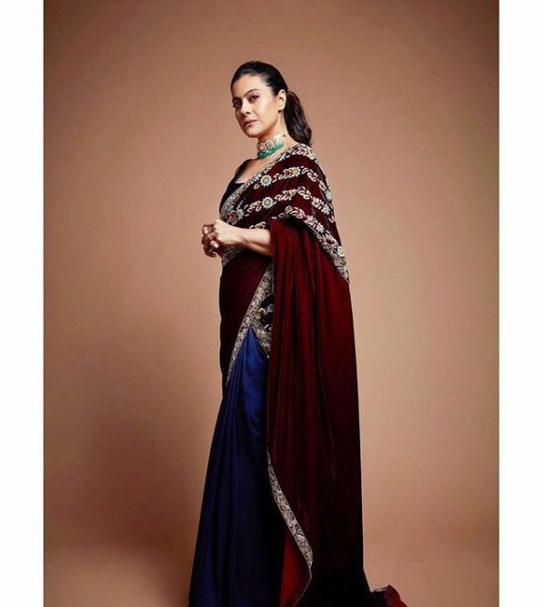 Manish Malhotra Best Saree Trends 2019 Velvet Palla Kajol