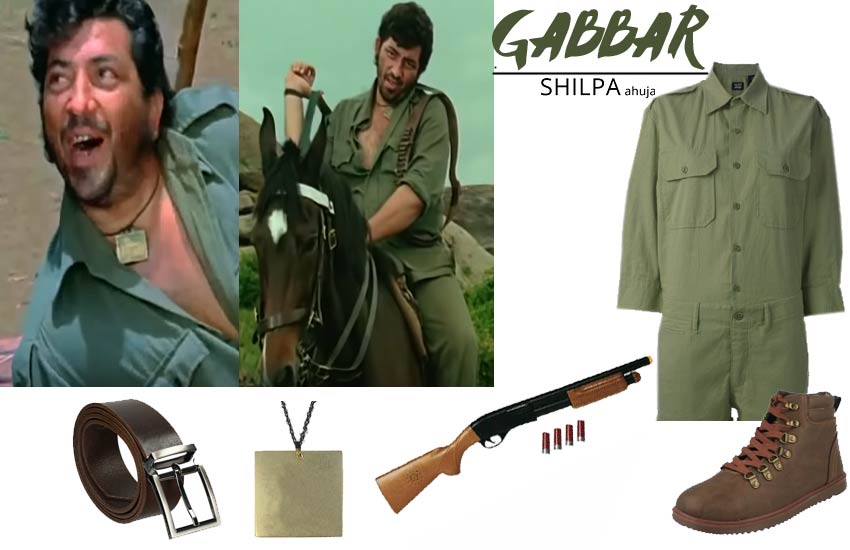 bollywood theme party dress ideas male sholay gabbar