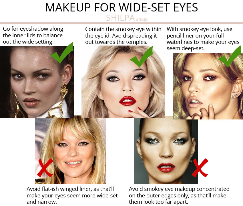 ideal makeup-for-wide-set-eyes-tips advice-eye-shape