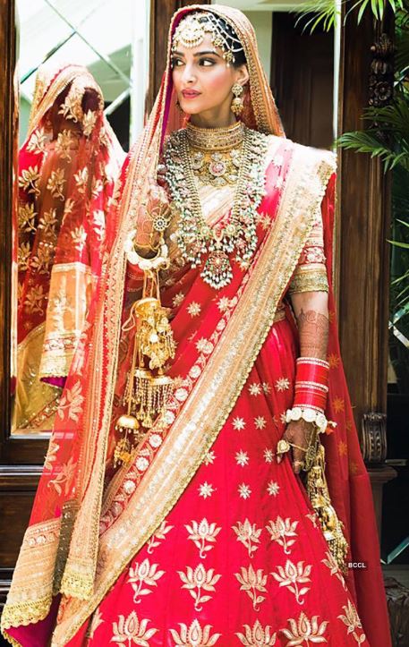 top wedding dresses lehengas bollywood sonam kapoor ahuja
