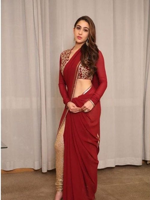 Abu Jani Latest Designer Saree Blouses 2019 Sara Ali Khan