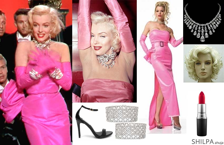 marilyn monroe -diamonds what to wear to hollywood themed party female