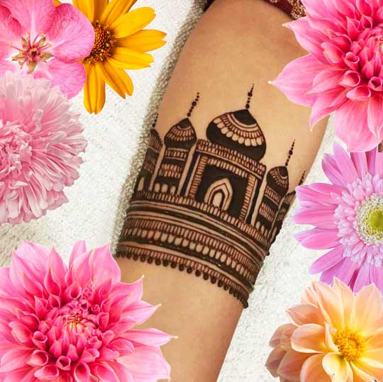 Latest Mehendi Designs Beautiful Trends for Girls taj mahal bracelet