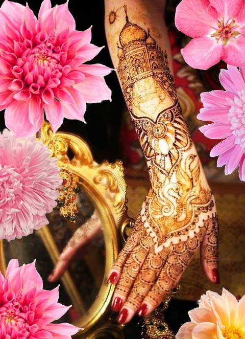 Latest Mehendi Designs Beautiful Trends for Girls taj mahal bridal