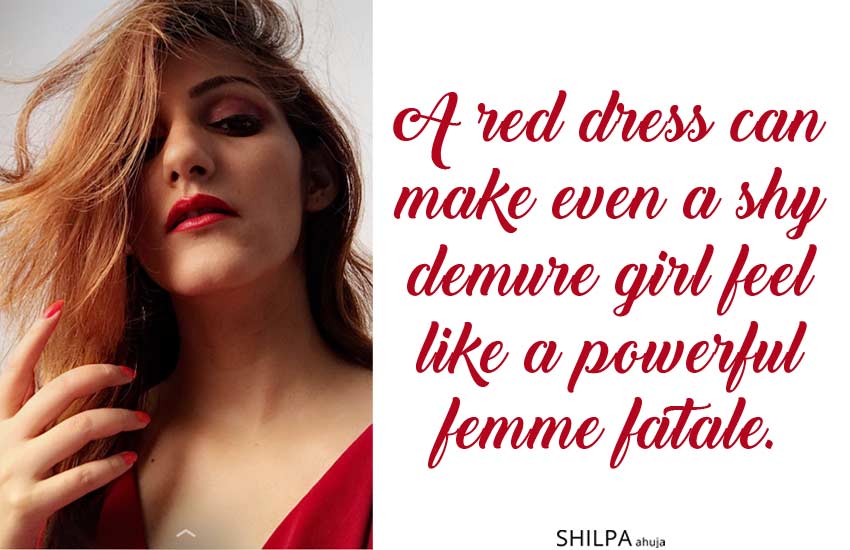 Red Dress Quotes for Instagram