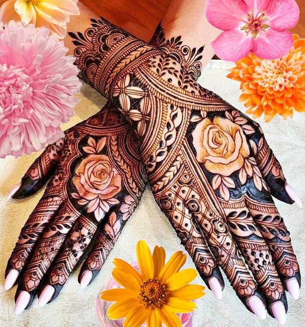 Henna design | Mehndi designs for hands, Back hand mehndi designs, Mehndi  designs for fingers