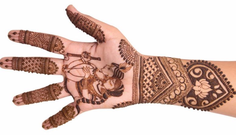 simple mehndi designs for hands krishna